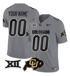Men Women Youth Colorado Buffaloes Vapor Limited Custom Jersey Big 12 XII Patch All stitched Gray