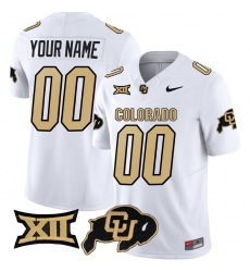 Men Women Youth Colorado Buffaloes Vapor Limited Custom Jersey Big 12 XII Patch All stitched White