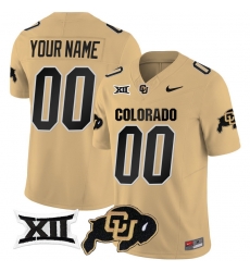 Men Women Youth Colorado Buffaloes Vapor Limited Custom Jersey V2 Big 12 XII Patch All stitched Gold