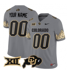 Men Women Youth Colorado Buffaloes Vapor Limited Custom Jersey V4 Big 12 XII Patch All stitched Gray
