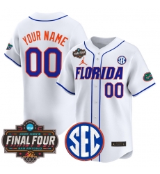 Men Women Youth Florida Gators 2025 Final Four Patch Vapor Baseball Custom Jersey All Stitched White