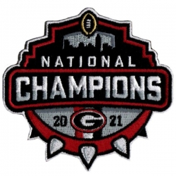 Embroidery Georgia Bulldogs 2021 College Football National Champions Jersey Patch Biaog