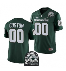 Michigan State Spartans Custom Green 2021 Peach Bowl Champions Cfp Jersey Michigan State Spartans Custom Green 2021 Peach Bowl Champions Cfp Jersey