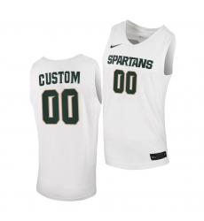 Michigan State Spartans Custom White Replica Men Jersey Michigan State Spartans Custom White Replica Men Jersey
