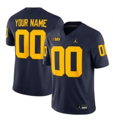 Men Michigan Wolverines ACTIVE PLAYER Custom Navy Stitched Jersey Men Michigan Wolverines ACTIVE PLAYER Custom Navy Stitched Jersey