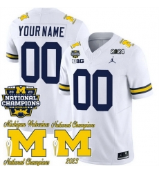 Men Women Youth Michigan Wolverines ACTIVE PLAYER Custom White F U S E CFP 2023 National Champions Patch Vapor Stitched Football Jersey Men Women Youth Michigan Wolverines ACTIVE PLAYER Custom White F U S E CFP 2023 National Champions Patch Vapor Stitched Football Jersey