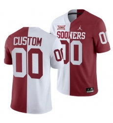 Oklahoma Sooners Custom White Crimson Split Men'S Jersey Oklahoma Sooners Custom White Crimson Split Men'S Jersey