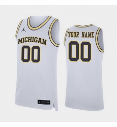 Michigan Wolverines Custom White Replica College Basketball Jersey_2 Michigan Wolverines Custom White Replica College Basketball Jersey_2