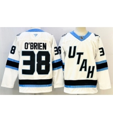 Men Utah Mammoth 38 Liam O 27Brien White Stitched Jersey Men Utah Mammoth 38 Liam O 27Brien White Stitched Jersey