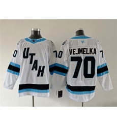 Men Utah Mammoth 70 Karel Vejmelka White 2025 Stitched Jersey Men Utah Mammoth 70 Karel Vejmelka White 2025 Stitched Jersey