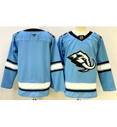 Men Utah Mammoth Blank Blue 2025 Stitched Jersey Men Utah Mammoth Blank Blue 2025 Stitched Jersey