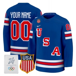 USA 2026 Hockey Custom Jersey Blue