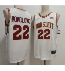Men Iowa State Cyclones 22 Milan Momcilovic White 2025 Vapor Limited Stitched Football Jersey