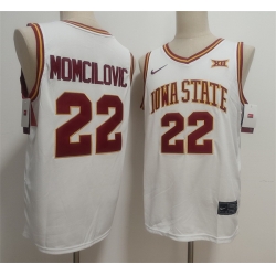 Men Iowa State Cyclones 22 Milan Momcilovic White 2025 Vapor Limited Stitched Football Jersey