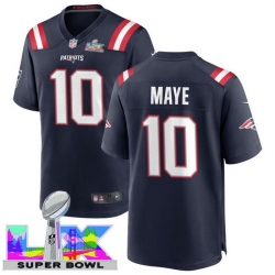Men Women youth New England Patriots #10 Drake Maye 2025 2026 Super Bowl LX F U S E Stitched NFL Jersey Blue
