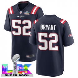 Men Women youth New England Patriots #52 Marcus Bryant 2025 2026 Super Bowl LX F U S E Stitched NFL Jersey Blue