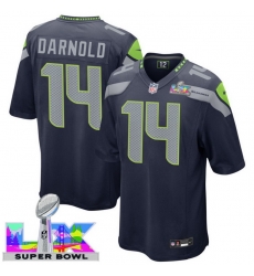 Men Women Youth Seattle Seahawks #14 Sam Darnold 2025 2026 Super Bowl LX F U S E Stitched NFL Jersey Blue