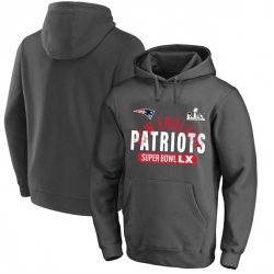 Men New England Patriots Charcoal 2025 Super Bowl LX Big  26 Tall Game Plan Hoodie