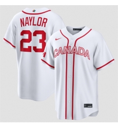 Men Canada Baseball Bo Naylor White 2026 World Baseball Classic Home Stadium Stitched Jersey Men Canada Baseball Bo Naylor White 2026 World Baseball Classic Home Stadium Stitched Jersey
