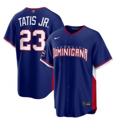 Men Dominican Republic Baseball  Fernando Tatis Jr  Navy 2026 World Baseball Classic Road Stadium Stitched Jersey