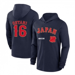 Men Japan Baseball  16 Shohei Ohtani Navy 2026 World Baseball Classic Club Hoodie