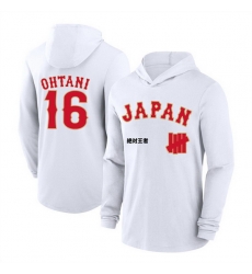 Men Japan Baseball 16 Shohei Ohtani White 2026 World Baseball Classic Club Hoodie Men Japan Baseball 16 Shohei Ohtani White 2026 World Baseball Classic Club Hoodie