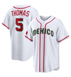 Men Mexico Baseball 5 Alek Thomas White 2026 World Baseball Classic Stadium Stitched Jersey Men Mexico Baseball 5 Alek Thomas White 2026 World Baseball Classic Stadium Stitched Jersey