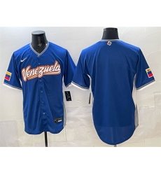 Men Venezuela Baseball Blank Blue 2026 World Baseball Classic Road Stadium Stitched Jersey Men Venezuela Baseball Blank Blue 2026 World Baseball Classic Road Stadium Stitched Jersey