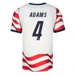 USA 2026 FIFA World Cup Soccer White Jersey Set ( Have Shorts ) Tyler Adams #4