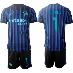 Men Internazionale 2026 Soccer Jerseys BlueBlack #1 SOMMER