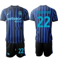 Men Internazionale 2026 Soccer Jerseys BlueBlack #22 MKHITARYAN